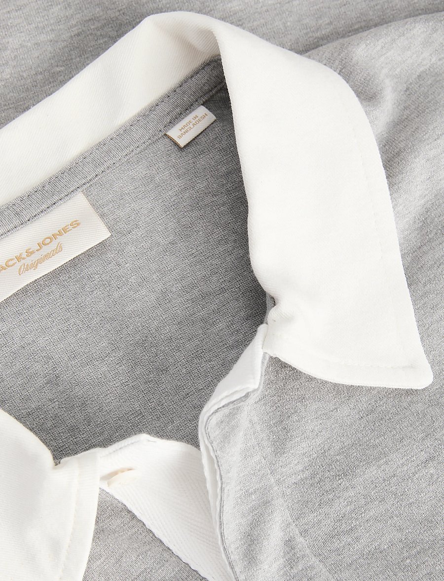 Jack & Jones - JORSALAMANCO LS RUBGY POLO STYD - long-sleeved polos - light grey melange - 3