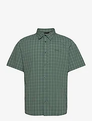 Jack Wolfskin - NORBO S/S SHIRT M - checkered shirts - hedge green checks - 0