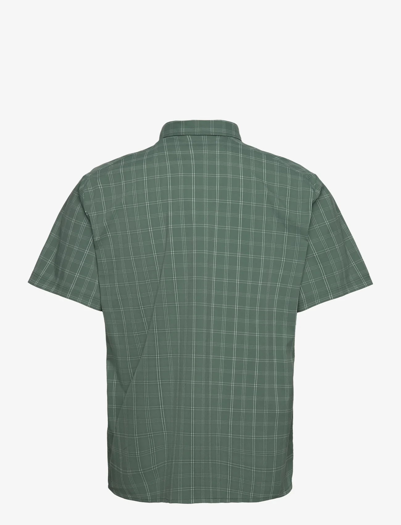 Jack Wolfskin - NORBO S/S SHIRT M - checkered shirts - hedge green checks - 1