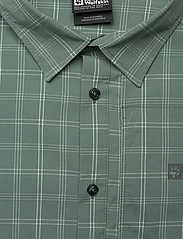 Jack Wolfskin - NORBO S/S SHIRT M - ternede skjorter - hedge green checks - 2