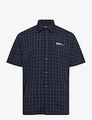 Jack Wolfskin - NORBO S/S SHIRT M - checkered shirts - night blue checks - 0