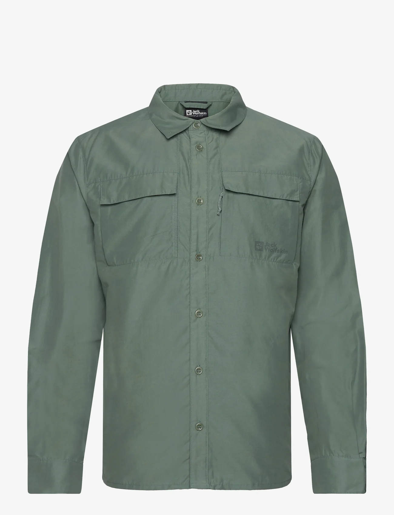 Jack Wolfskin - BARRIER L/S SHIRT M - casual shirts - hedge green - 0
