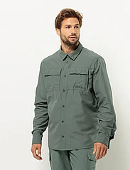 Jack Wolfskin - BARRIER L/S SHIRT M - casual skjorter - hedge green - 2