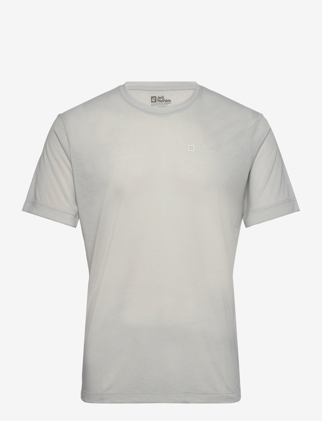 Jack Wolfskin - VONNAN S/S T M - tops & t-shirts - cool grey - 0