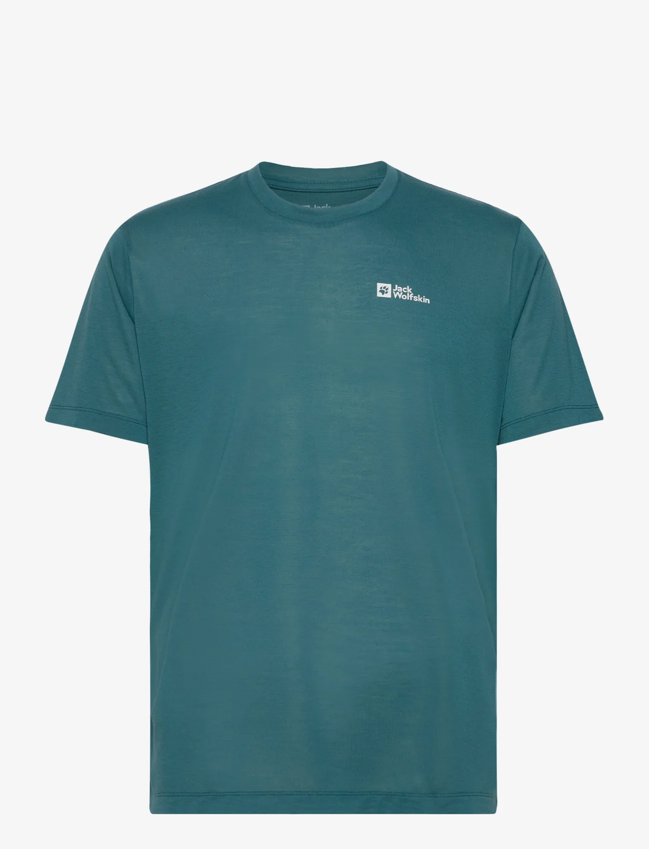 Jack Wolfskin - VONNAN S/S T M - short-sleeved t-shirts - emerald - 0