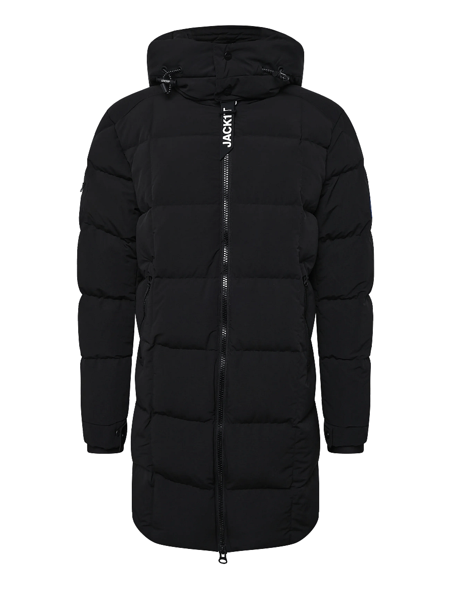 JACK1T - EZ BOXED PUFFER COAT MATT - ziemas jakas - black/black - 1