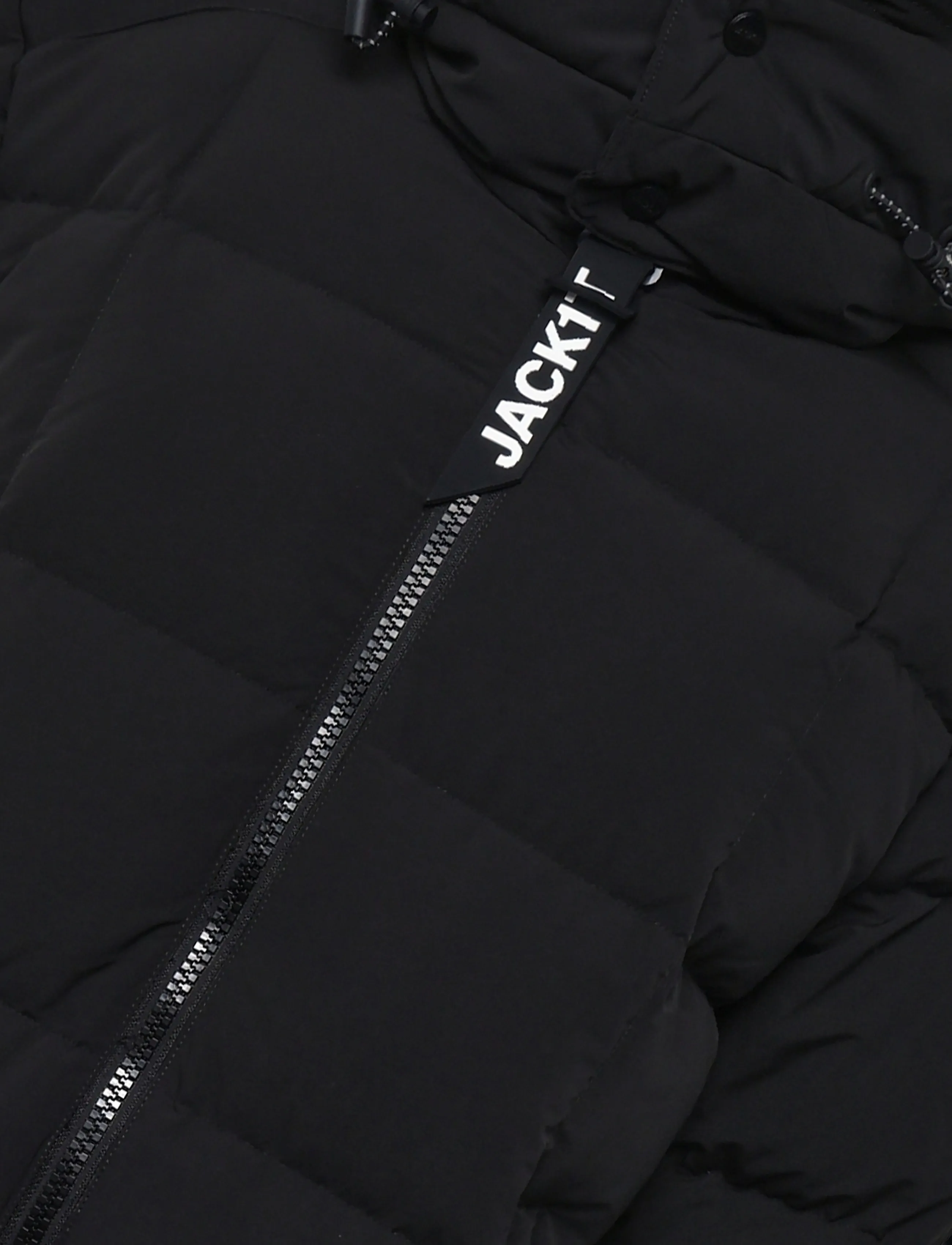 JACK1T - EZ BOXED PUFFER COAT MATT - ziemas jakas - black/black - 5