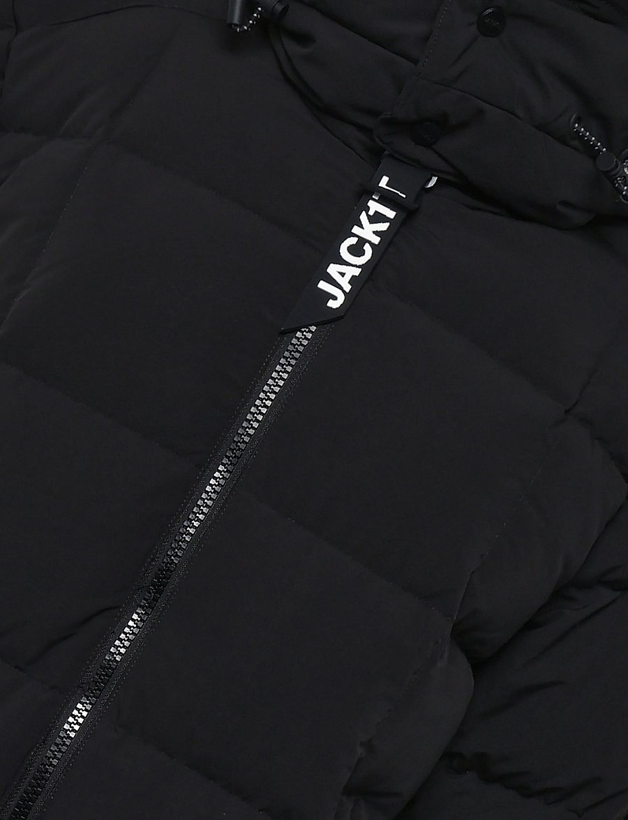 JACK1T - EZ BOXED PUFFER COAT MATT - ziemas jakas - black/black - 5