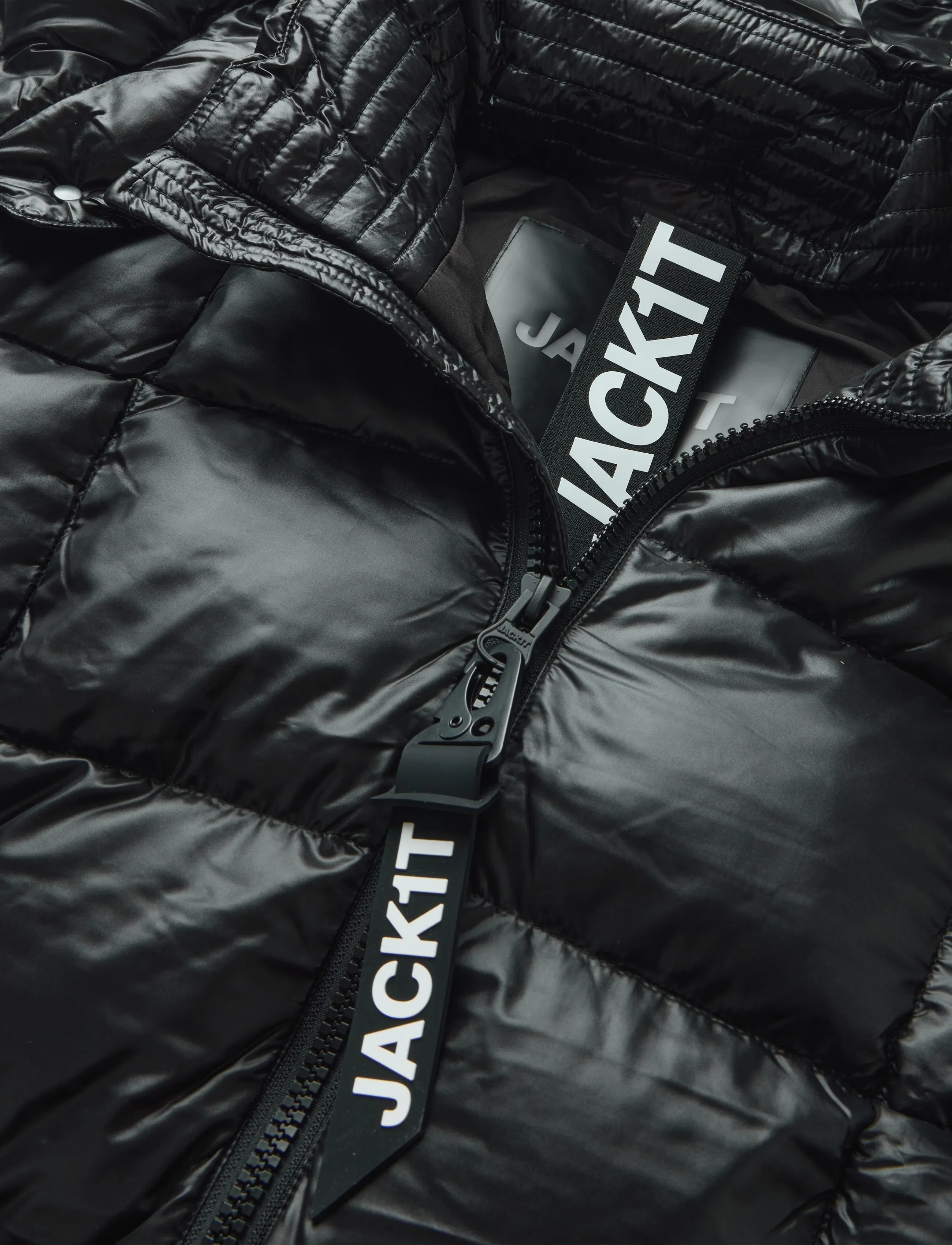 JACK1T - EZ BOXED PUFFER RACER LUX - vinterjackor - black/black - 5
