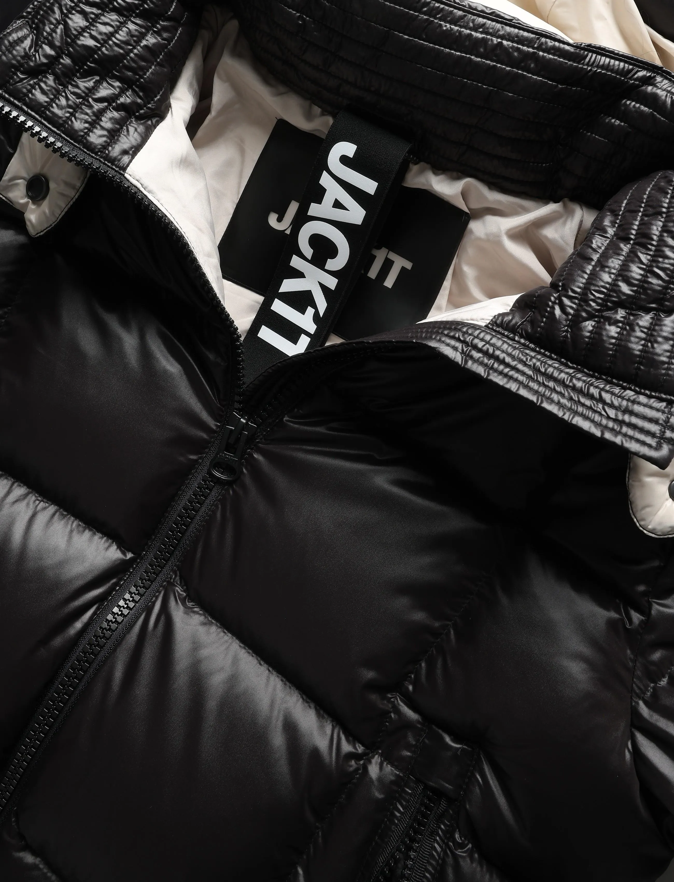 JACK1T - EZ BOXED CROP PUFFER LUX - talvejoped - black/stone - 5
