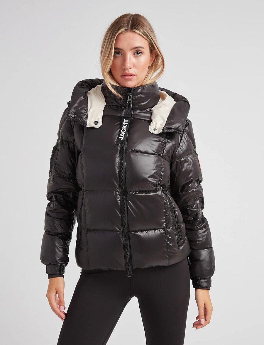 JACK1T - EZ BOXED PUFFER RACER LUX - talvejoped - black shine - 0