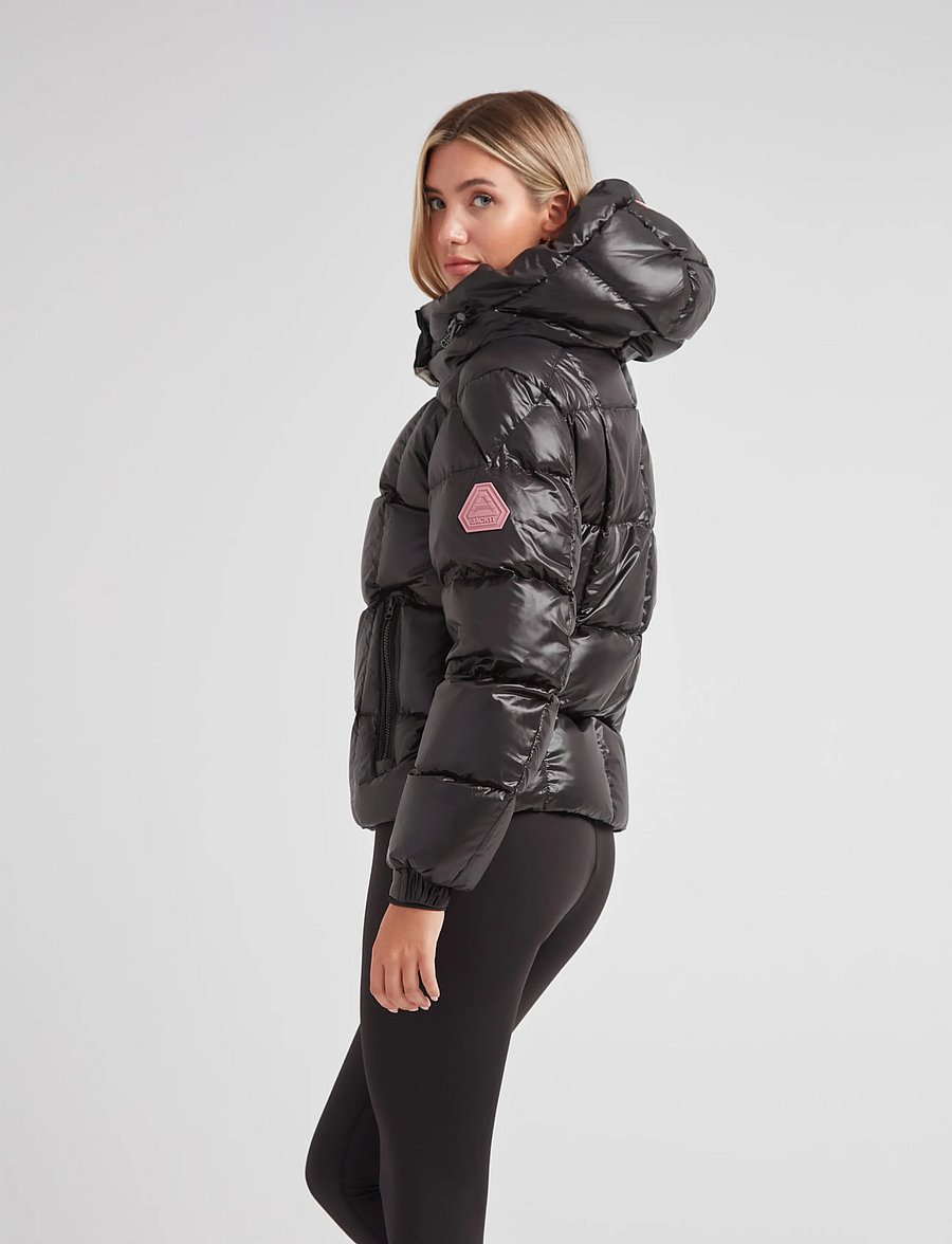 JACK1T - EZ BOXED PUFFER RACER LUX - talvejoped - black shine - 2
