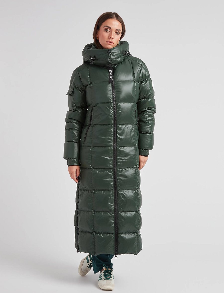 JACK1T - EZ BOXED ULTRA LONG PUFFER LUX - winterjacken - emerald/black - 0