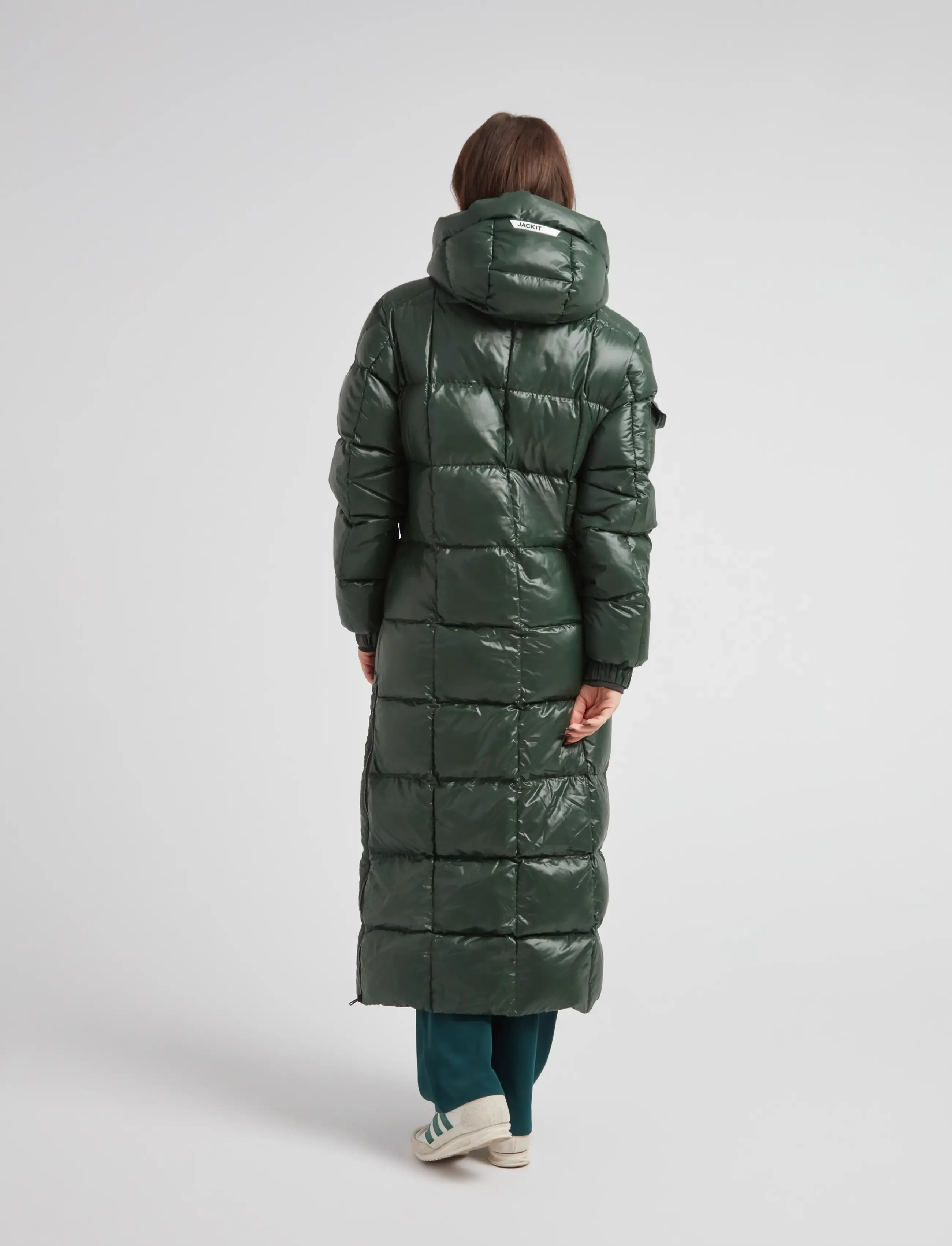 JACK1T - EZ BOXED ULTRA LONG PUFFER LUX - winterjacken - emerald/black - 3