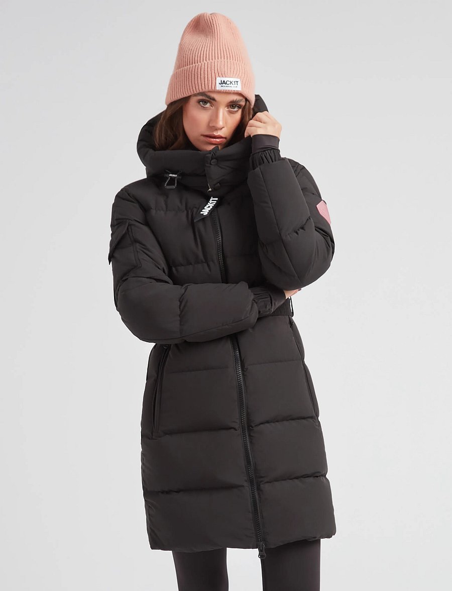 JACK1T - EZ BELTED PUFFER COAT MATT - winterjacken - black/stone - 0