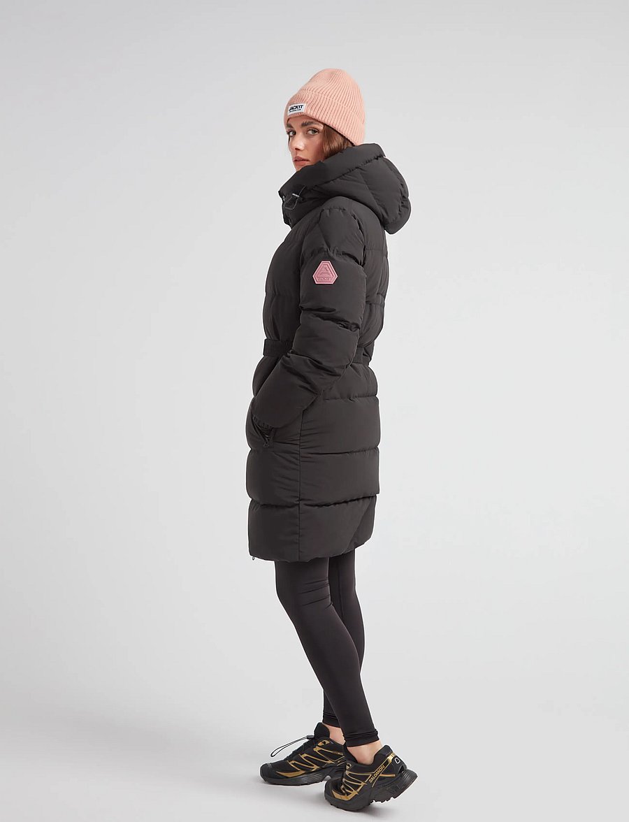 JACK1T - EZ BELTED PUFFER COAT MATT - winterjacken - black/stone - 3