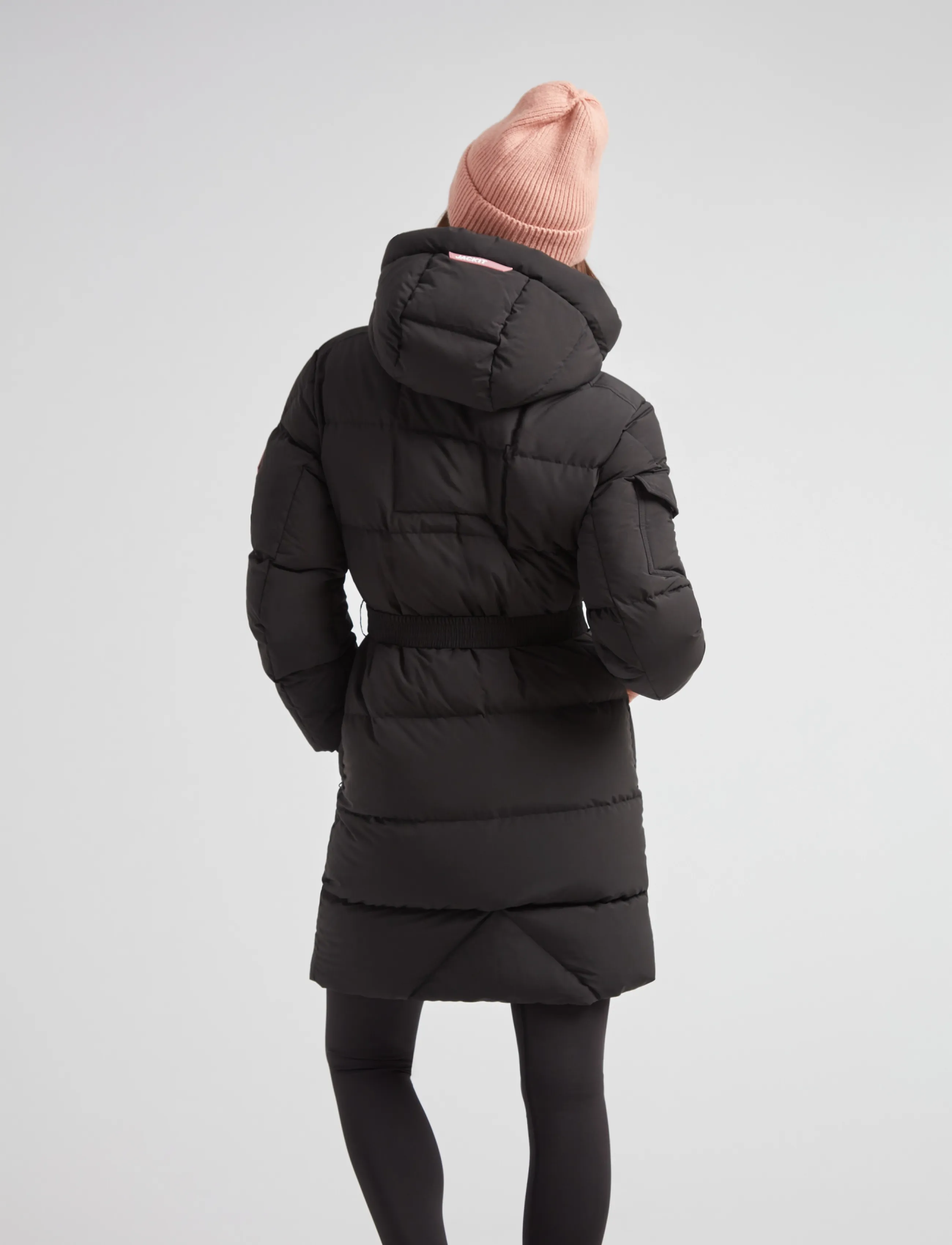JACK1T - EZ BELTED PUFFER COAT MATT - winterjacken - black/stone - 4