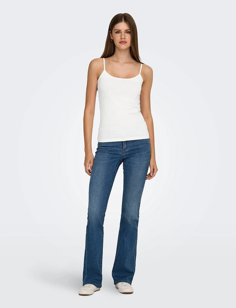 JDY - JDYAVA SINGLET JRS NOOS - tanktops - cloud dancer - 4