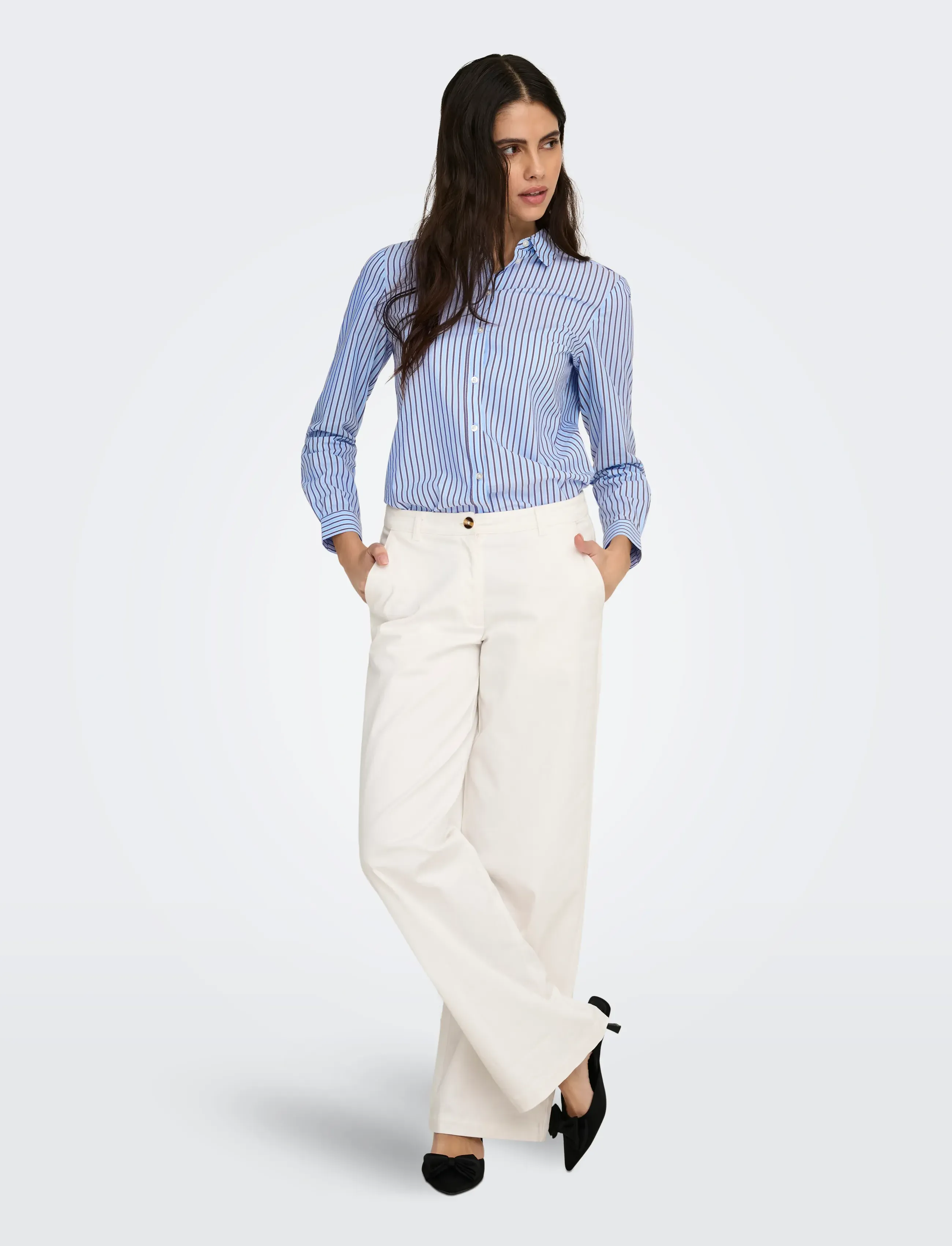 JDY - JDYMIO L/S SHIRT WVN NOOS - langærmede skjorter - cashmere blue - 4