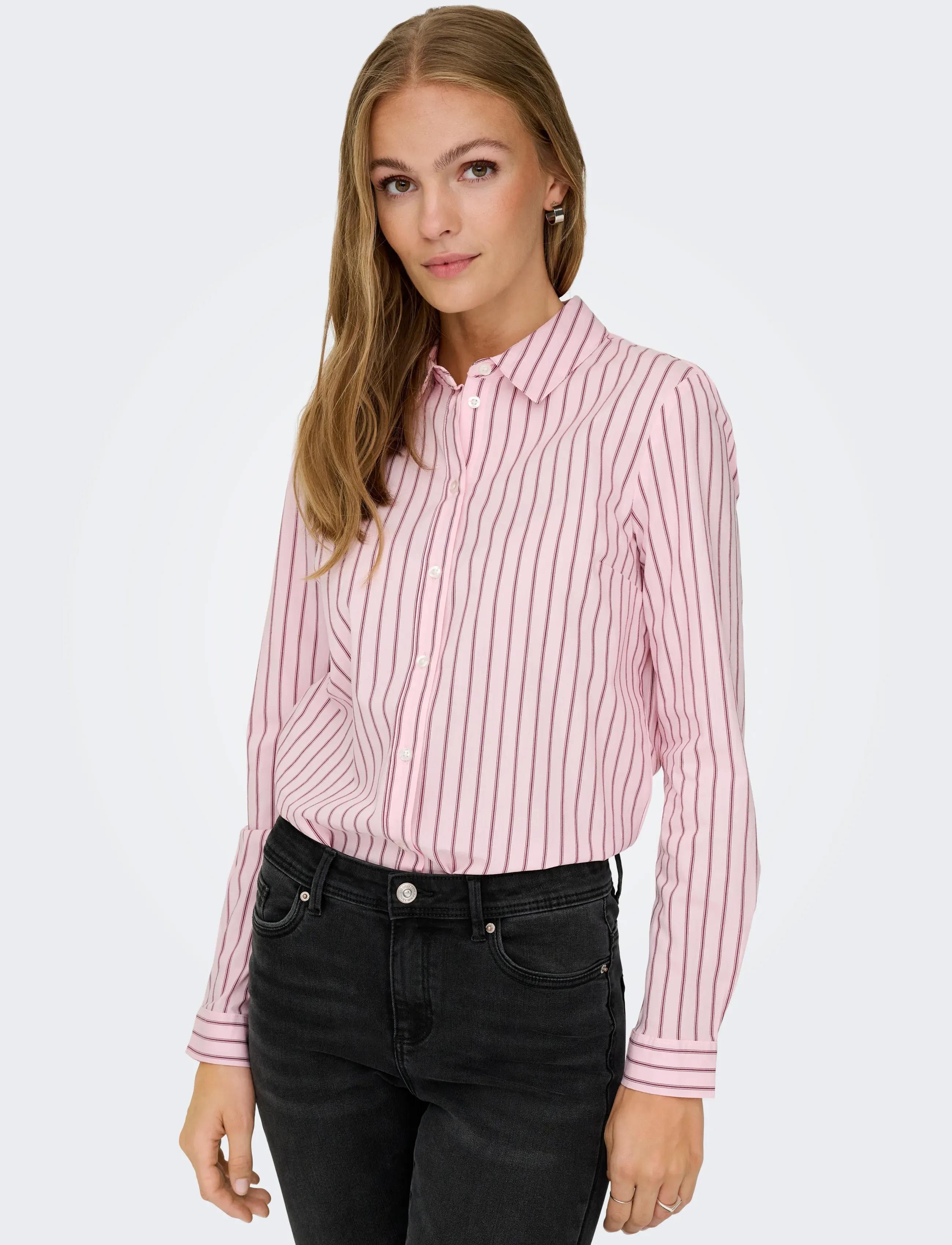 JDY - JDYMIO L/S SHIRT WVN NOOS - langærmede skjorter - chalk pink - 4