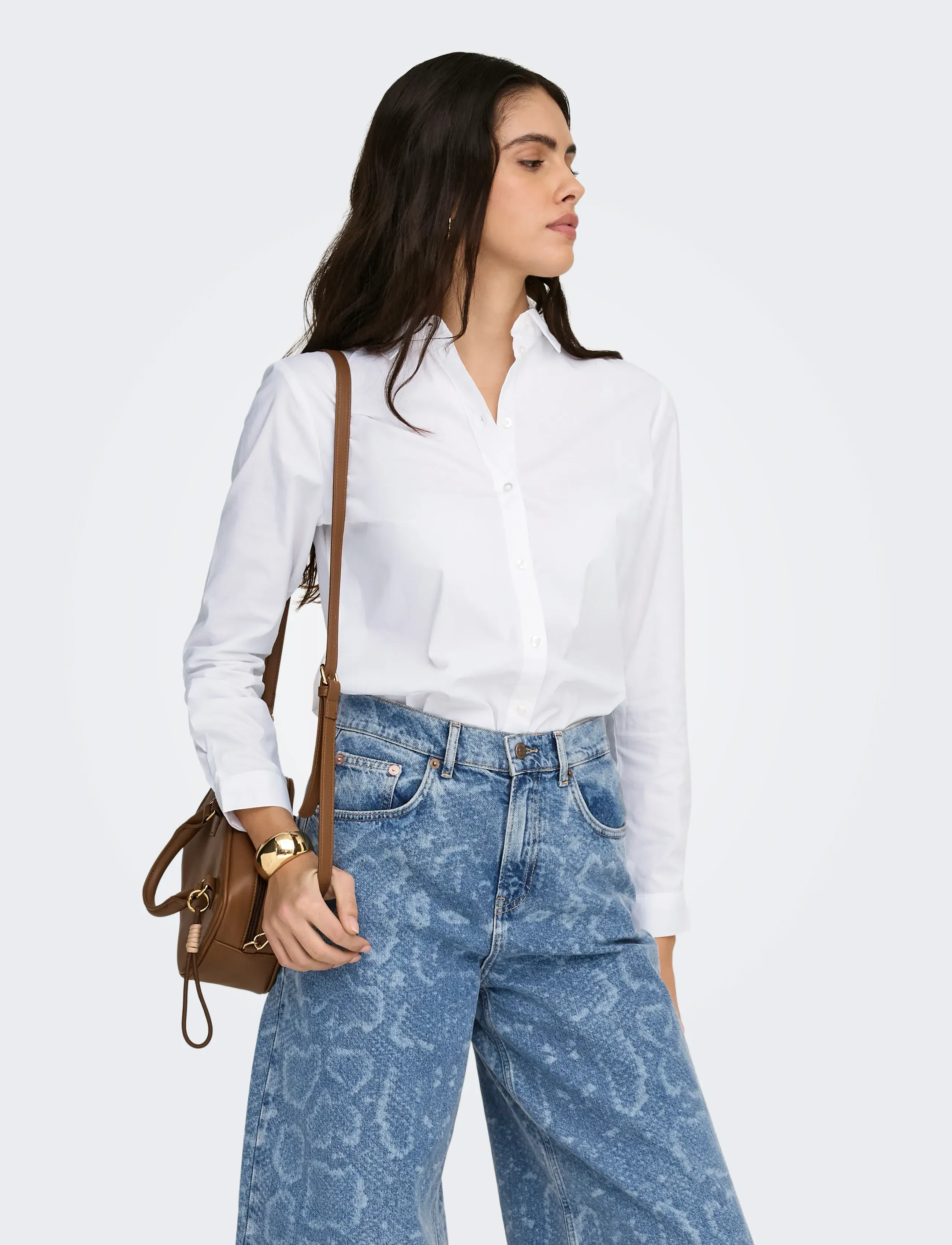 JDY JDYMIO L/S SHIRT WVN NOOS - Langermede skjorter - WHITE / white