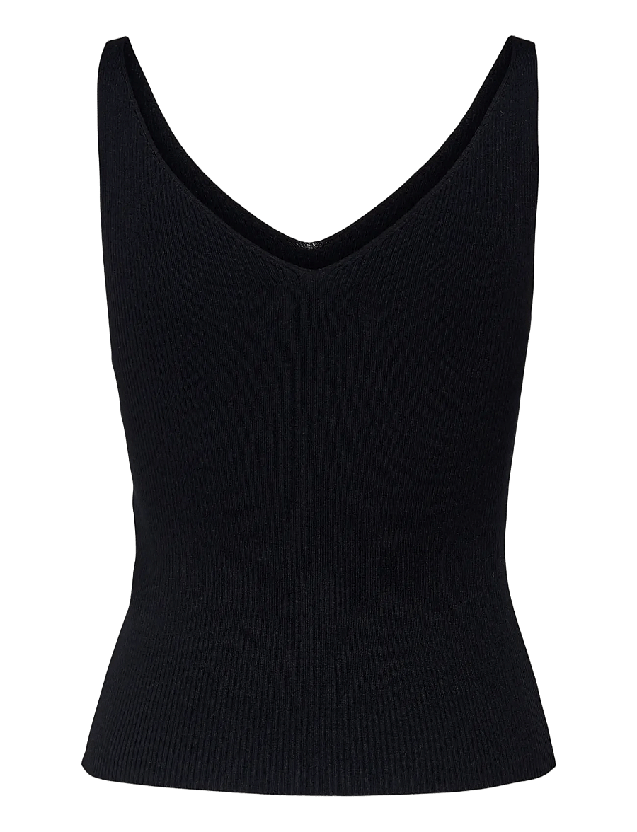 JDY - JDYNANNA S/L TOP KNT NOOS - linnen - black - 2