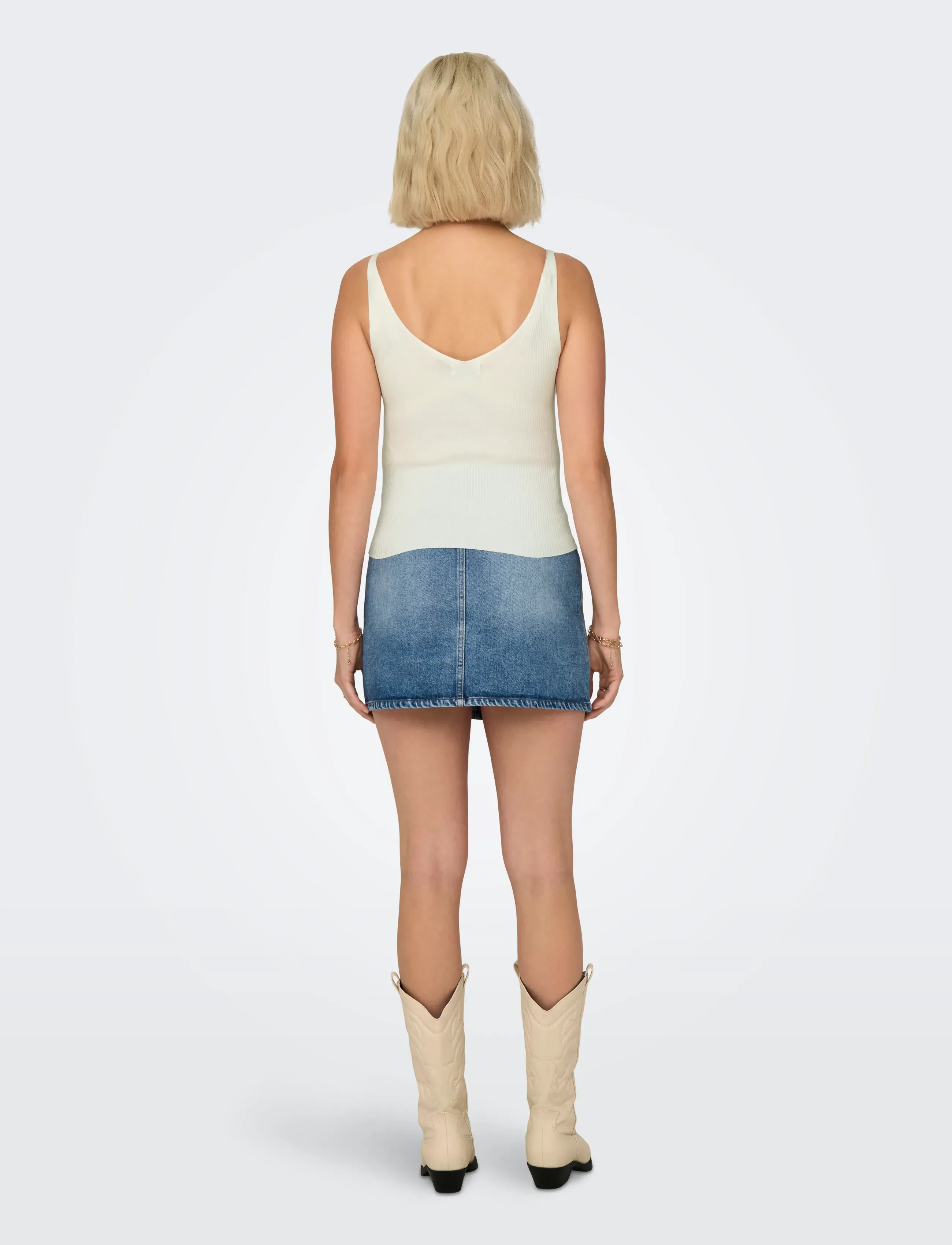 JDY - JDYNANNA S/L TOP KNT NOOS - topid ja varrukateta alussärgid - cloud dancer - 3