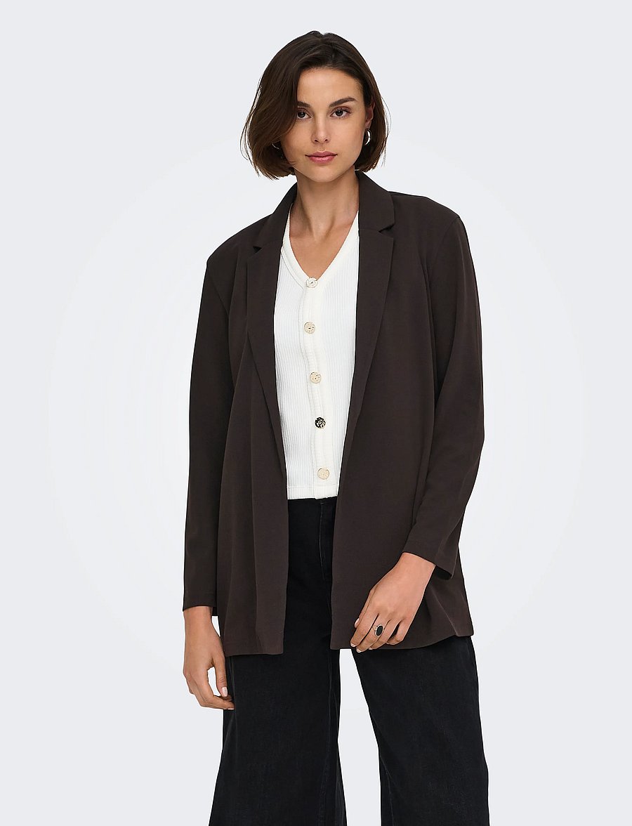 JDY - JDYGEGGO LIFE L/S BLAZER JRS NOOS - Üherealised pintsakud - chocolate torte - 0