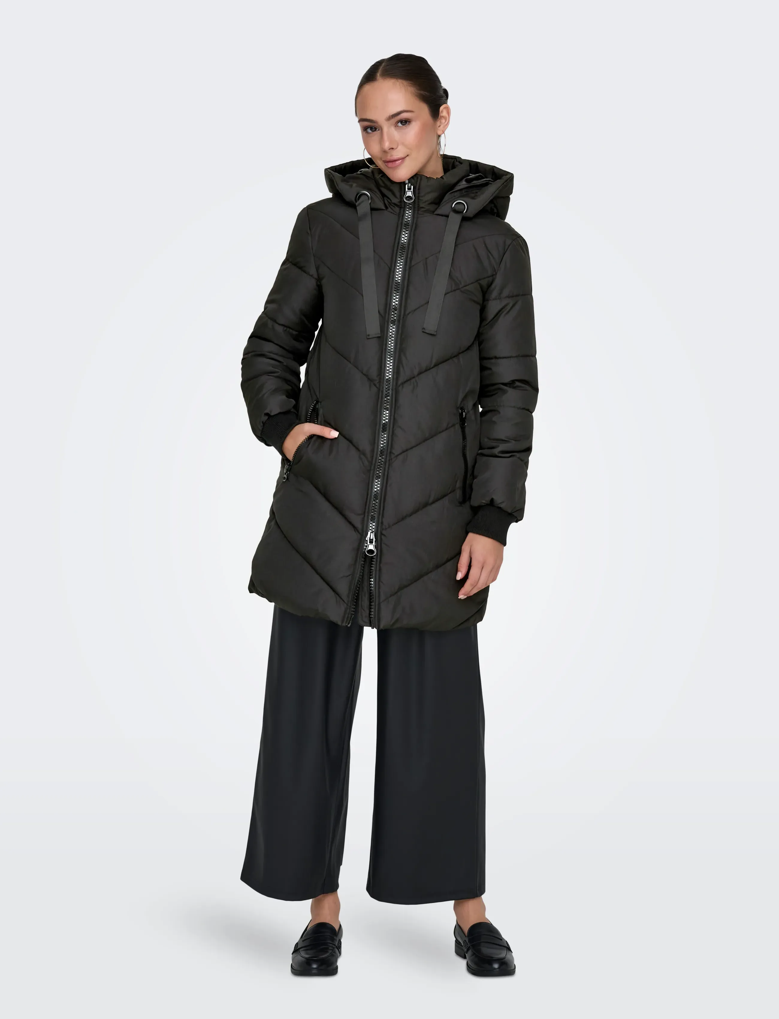 JDY - JDYSKYLAR LIFE HOOD JACKET OTW NOOS - vinterjakker - black - 4