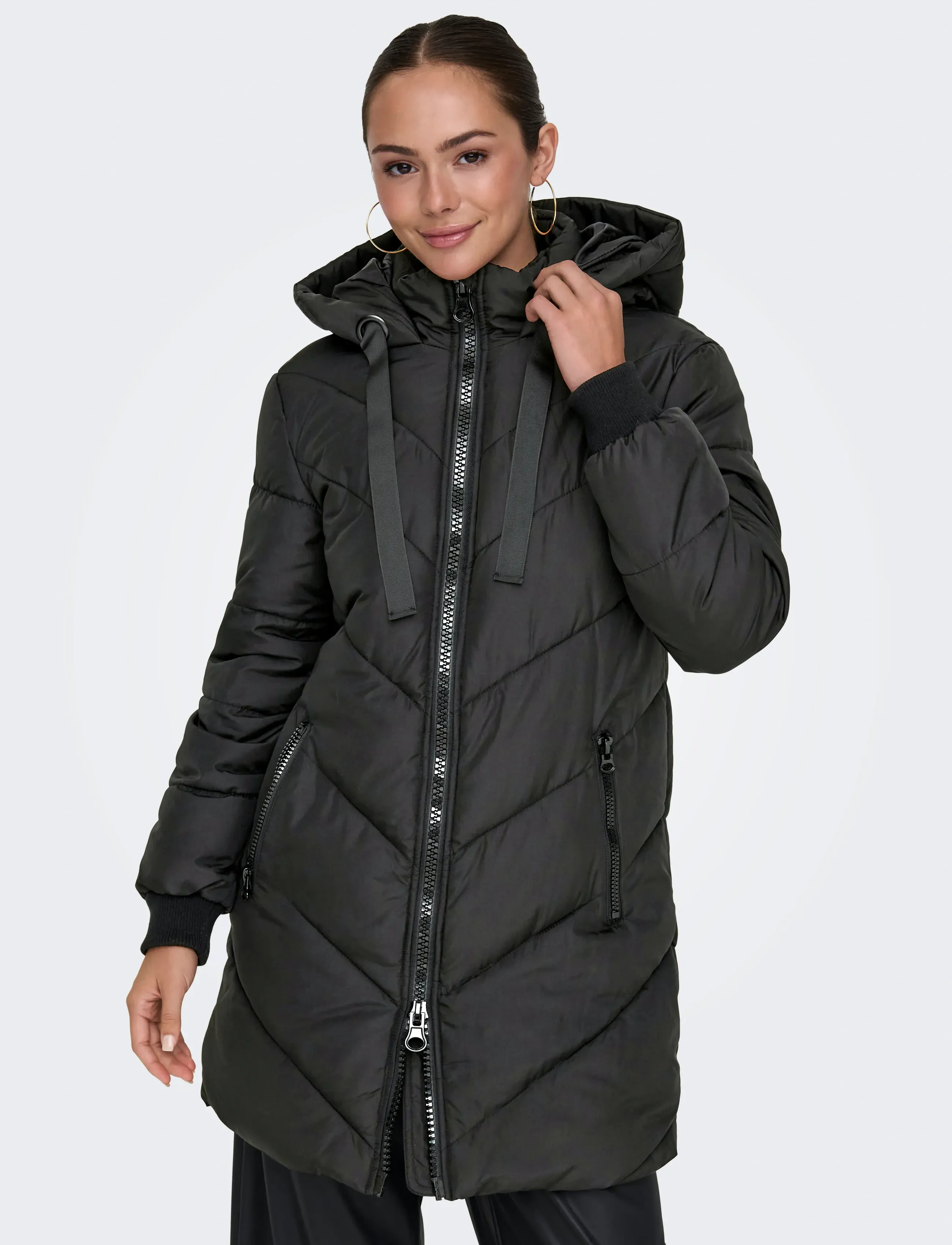 JDY - JDYSKYLAR LIFE HOOD JACKET OTW NOOS - vinterjakker - black - 5