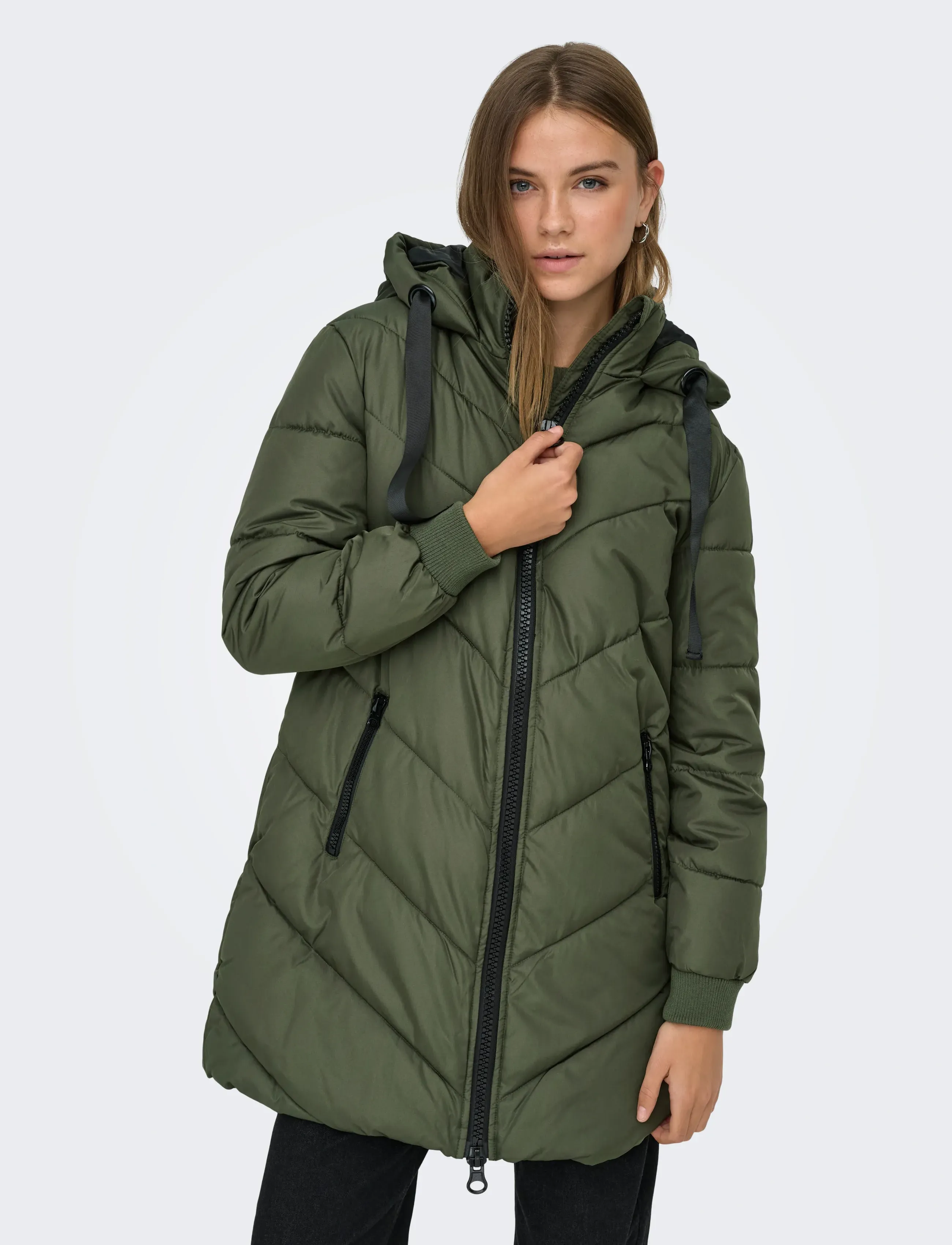 JDY Jdyskylar Life Hood Jacket Otw Noos, XS, Green, Jakker > Vatteret Jakke, Dame