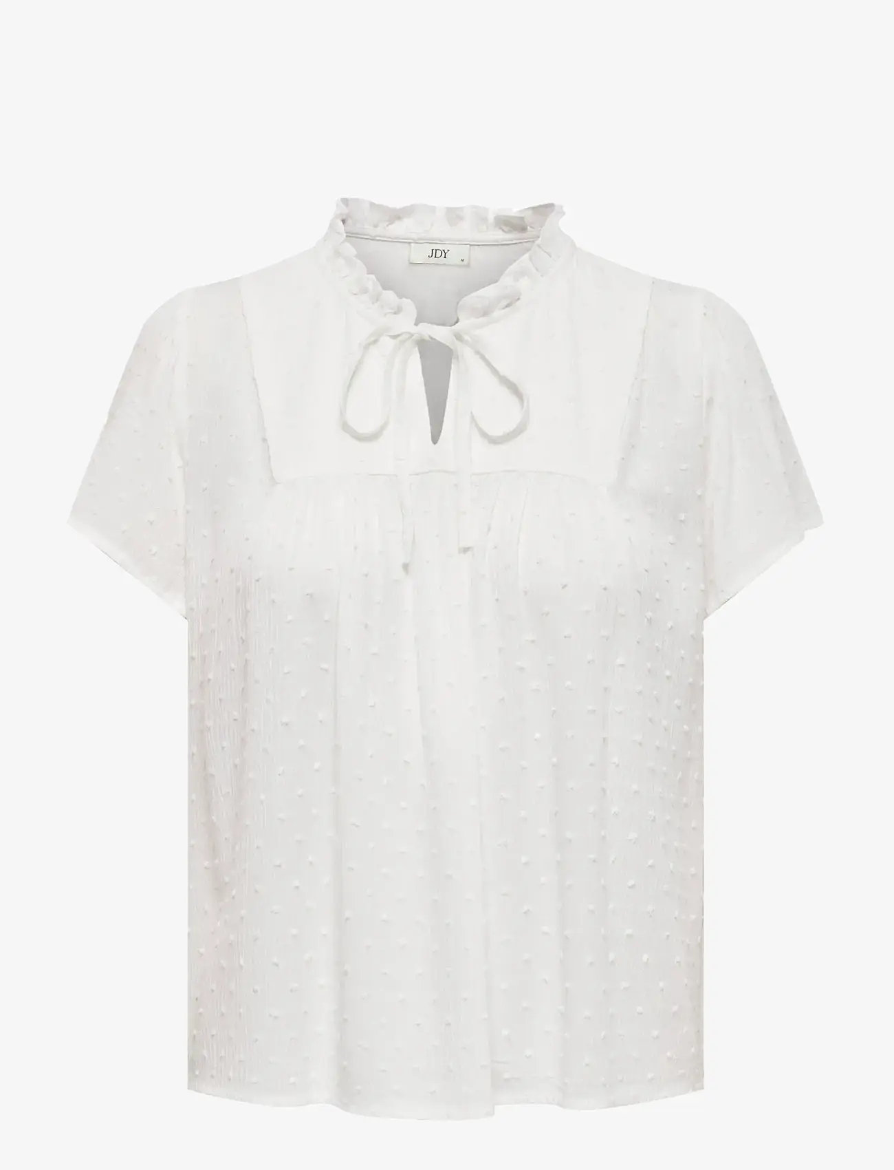 JDY - JDYLIMA LIFE S/S TOP WVN NOOS - short-sleeved blouses - cloud dancer - 0