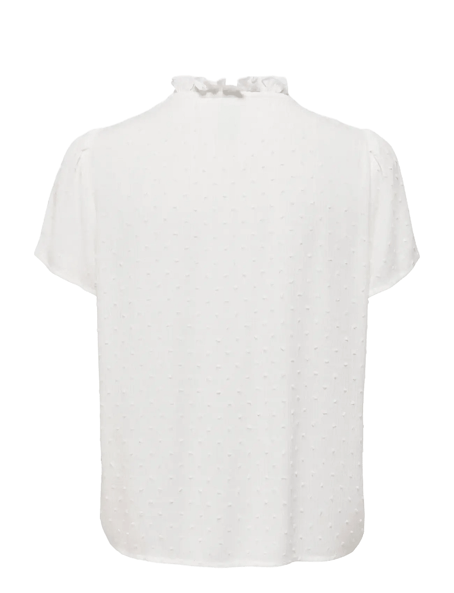 JDY - JDYLIMA LIFE S/S TOP WVN NOOS - kortærmede bluser - cloud dancer - 2