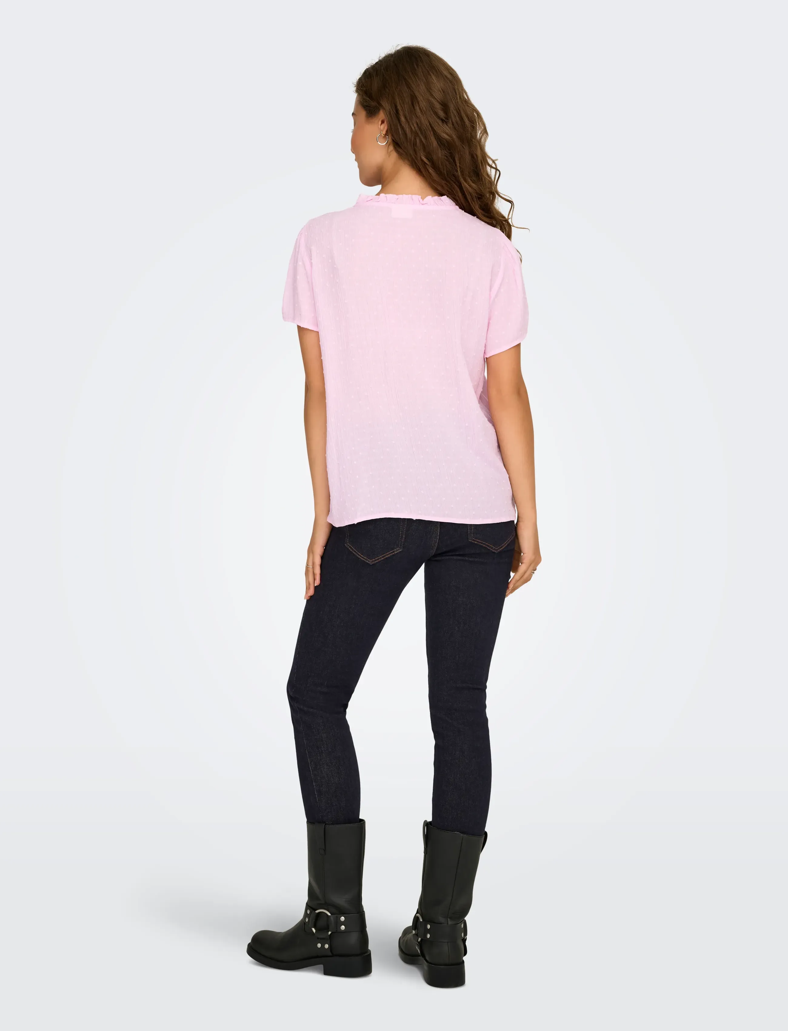 JDY - JDYLIMA LIFE S/S TOP WVN NOOS - kortærmede bluser - pink lady - 3