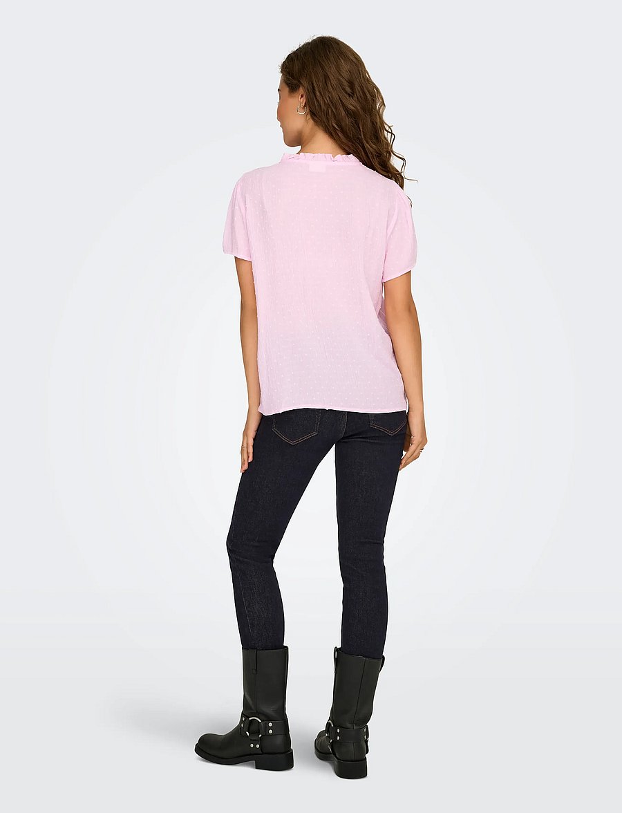 JDY - JDYLIMA LIFE S/S TOP WVN NOOS - kortärmade blusar - pink lady - 3