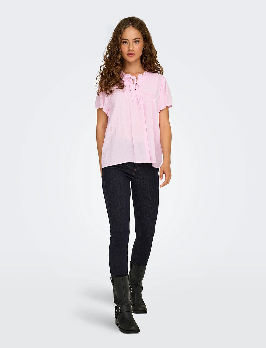 JDY - JDYLIMA LIFE S/S TOP WVN NOOS - kortärmade blusar - pink lady - 5