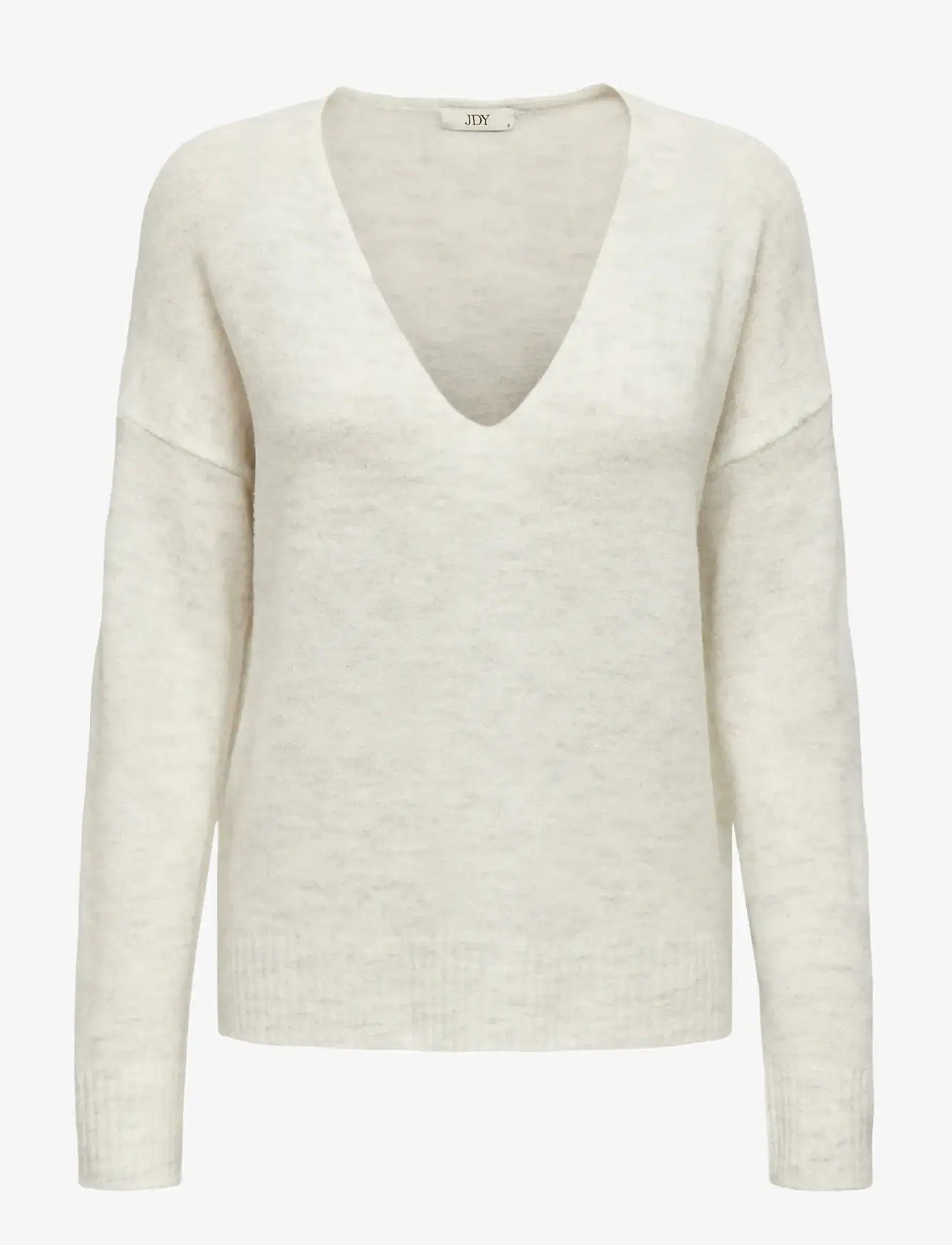 JDY - JDYELANORA L/S V-NECK PULLO. KNT NOOS - striktrøjer - cloud dancer - 1