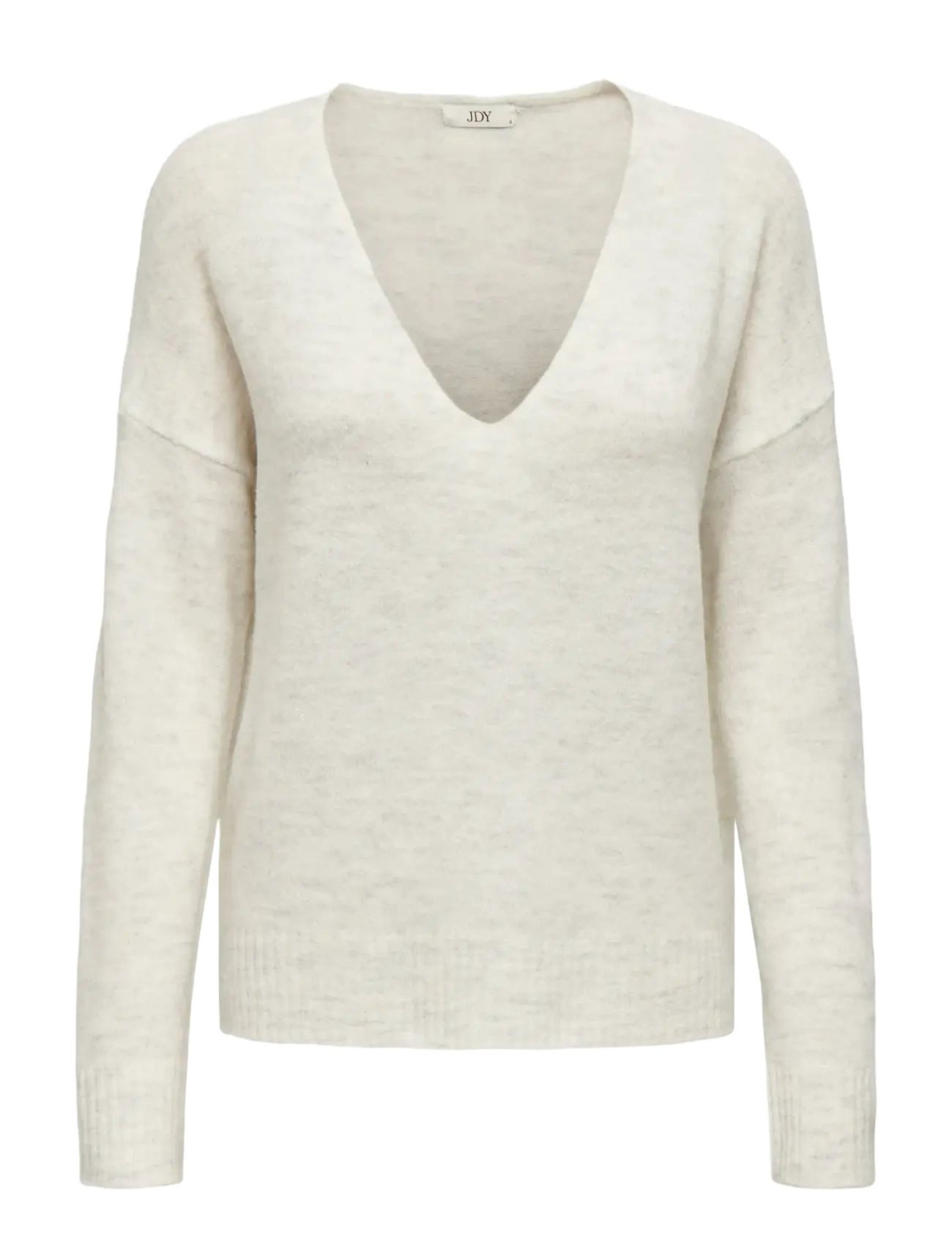 JDY - JDYELANORA L/S V-NECK PULLO. KNT NOOS - striktrøjer - cloud dancer - 1