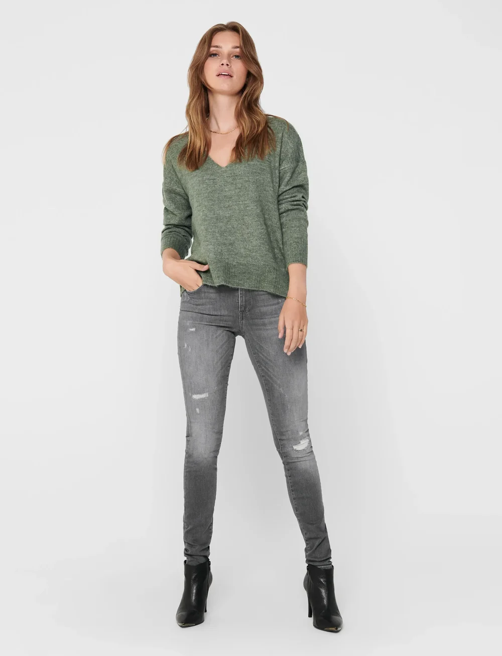 JDY - JDYELANORA L/S V-NECK PULLO. KNT NOOS - sviitrid - kalamata - 4