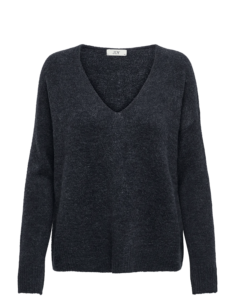 JDY - JDYELANORA L/S V-NECK PULLO. KNT NOOS - striktrøjer - night sky - 1