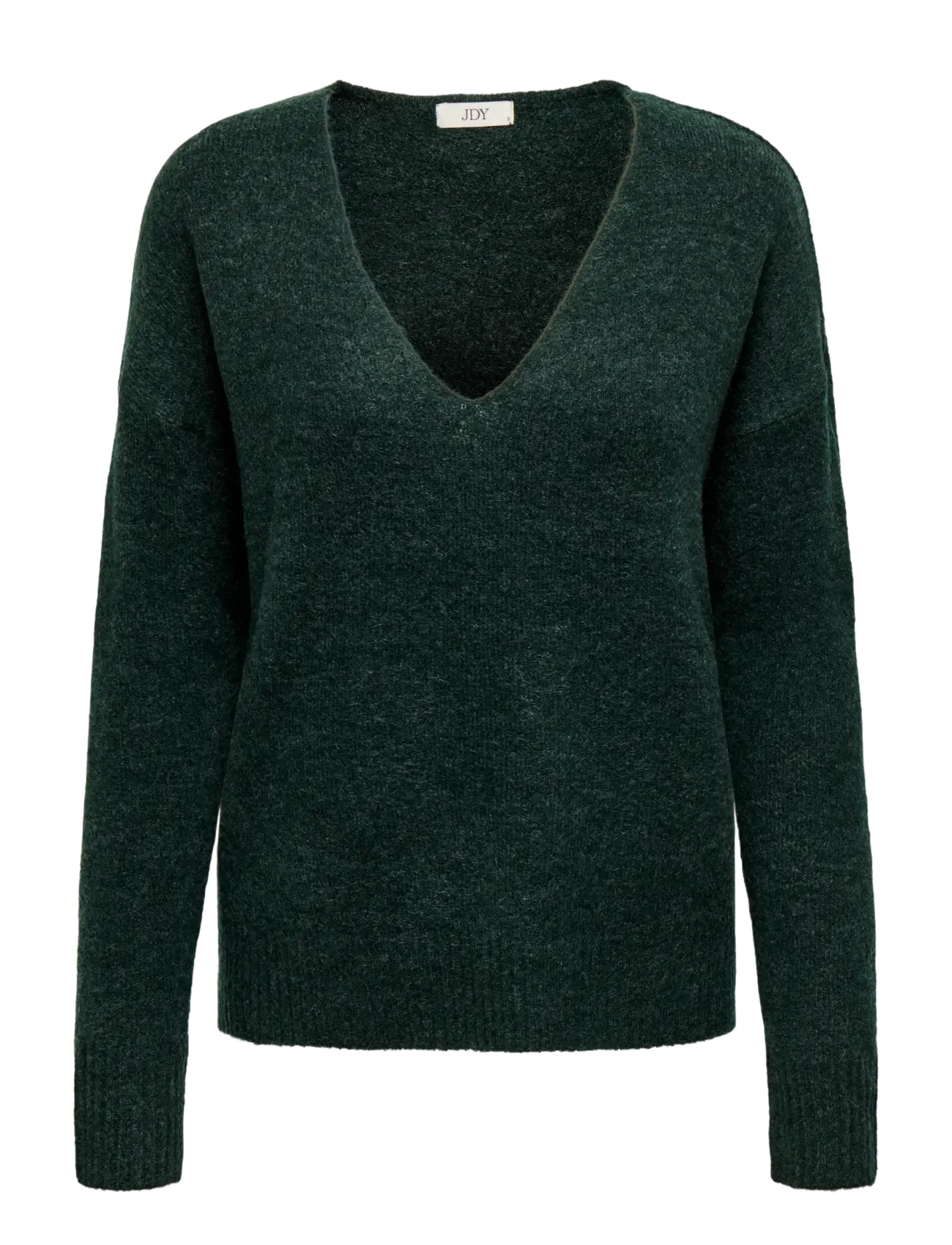 JDY - JDYELANORA L/S V-NECK PULLO. KNT NOOS - stickade tröjor - scarab - 1