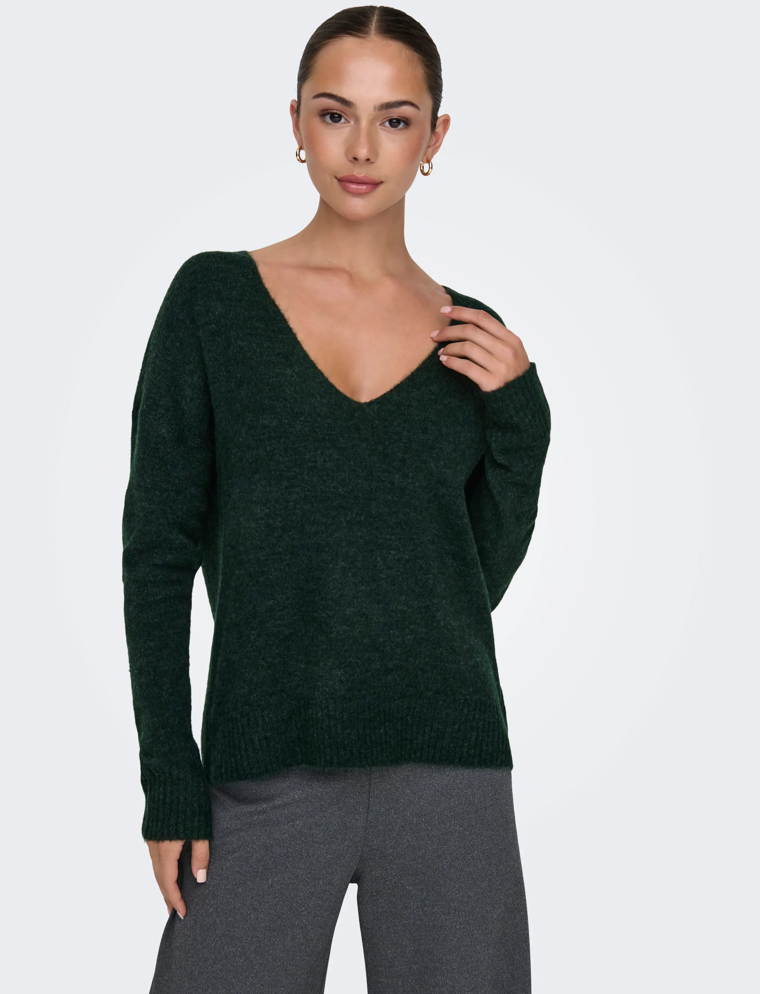 JDY Jdyelanora L/S V-Neck Pullo. Knt Noos stickade tröjor dam – bild 4
