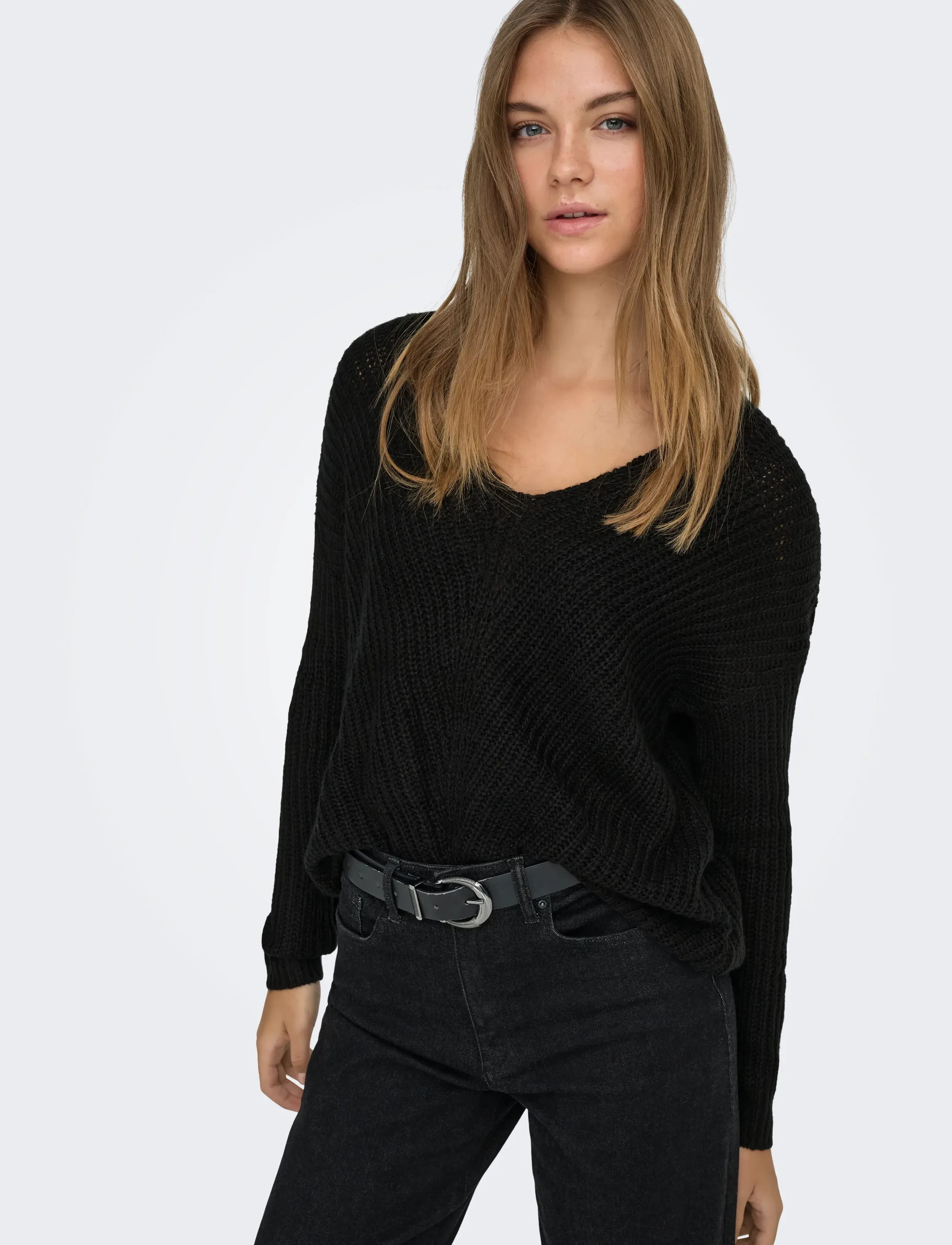 JDY - JDYNEW MEGAN L/S PULLOVER KNT NOOS - pullover - black - 5
