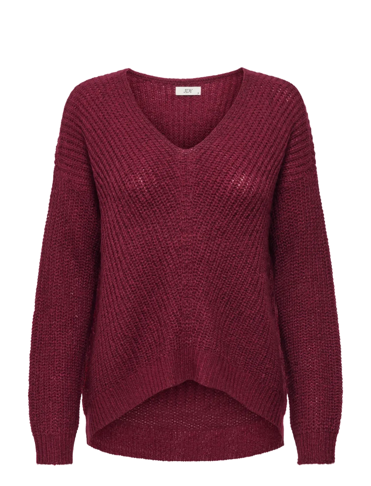 JDYNEW MEGAN L/S PULLOVER KNT NOOS - CABERNET