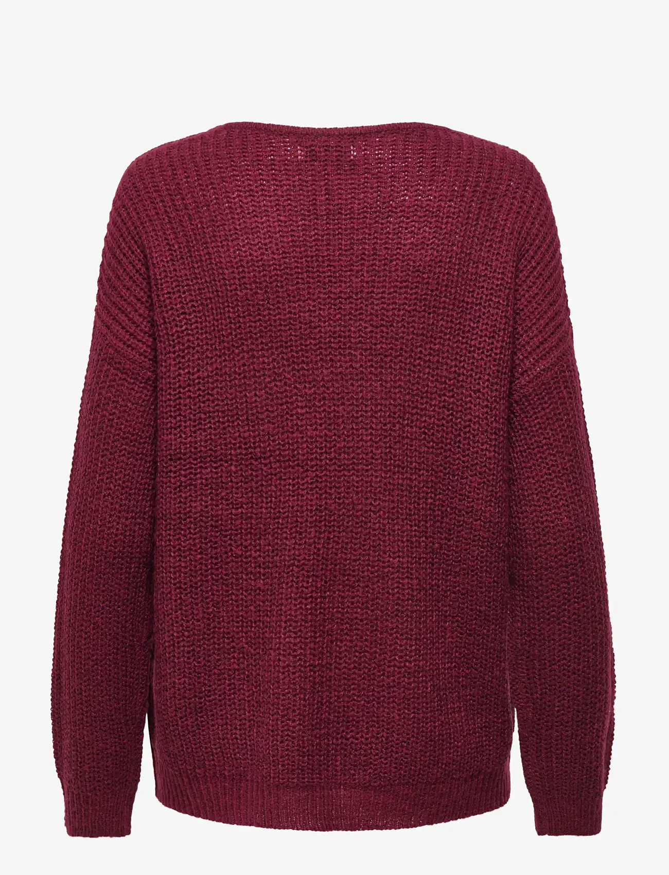 JDY - JDYNEW MEGAN L/S PULLOVER KNT NOOS - striktrøjer - cabernet - 2