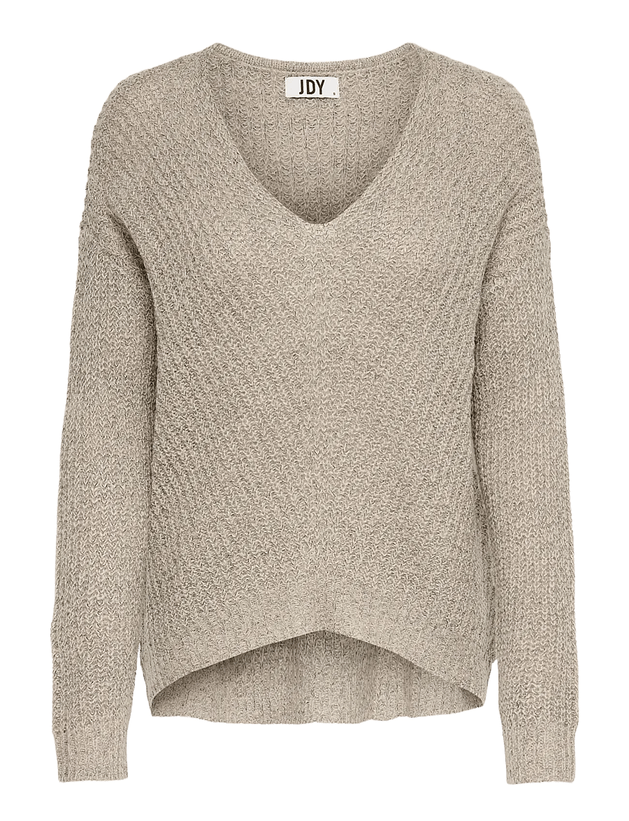 JDY - JDYNEW MEGAN L/S PULLOVER KNT NOOS - gebreide truien - cement - 1