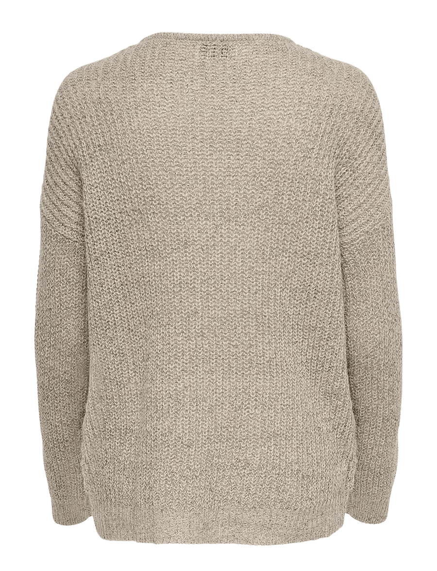 JDY - JDYNEW MEGAN L/S PULLOVER KNT NOOS - gebreide truien - cement - 2