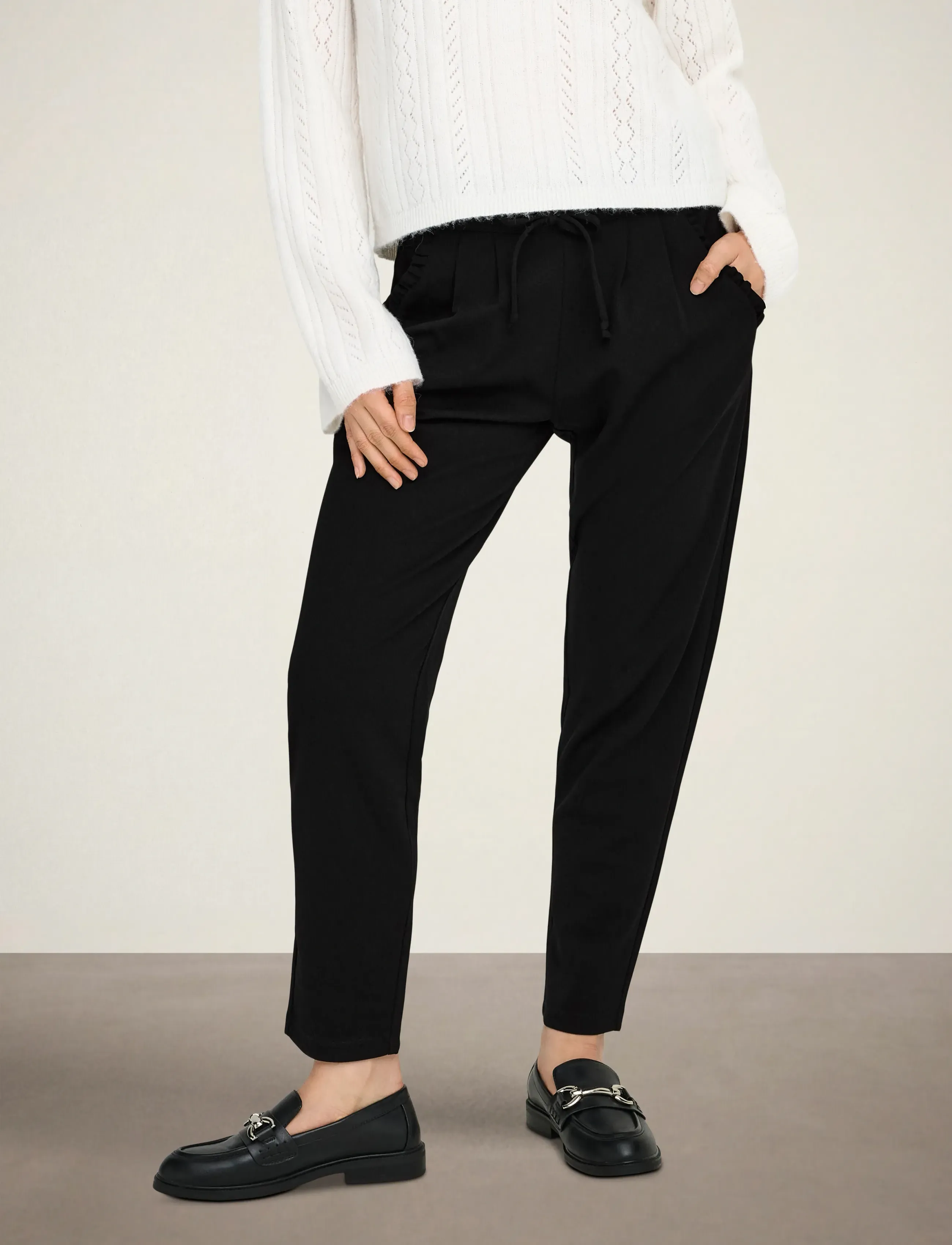 JDY JDYCATIA LIFE NEW ANCLE PANT JRS NOOS - Tøj - BLACK / black