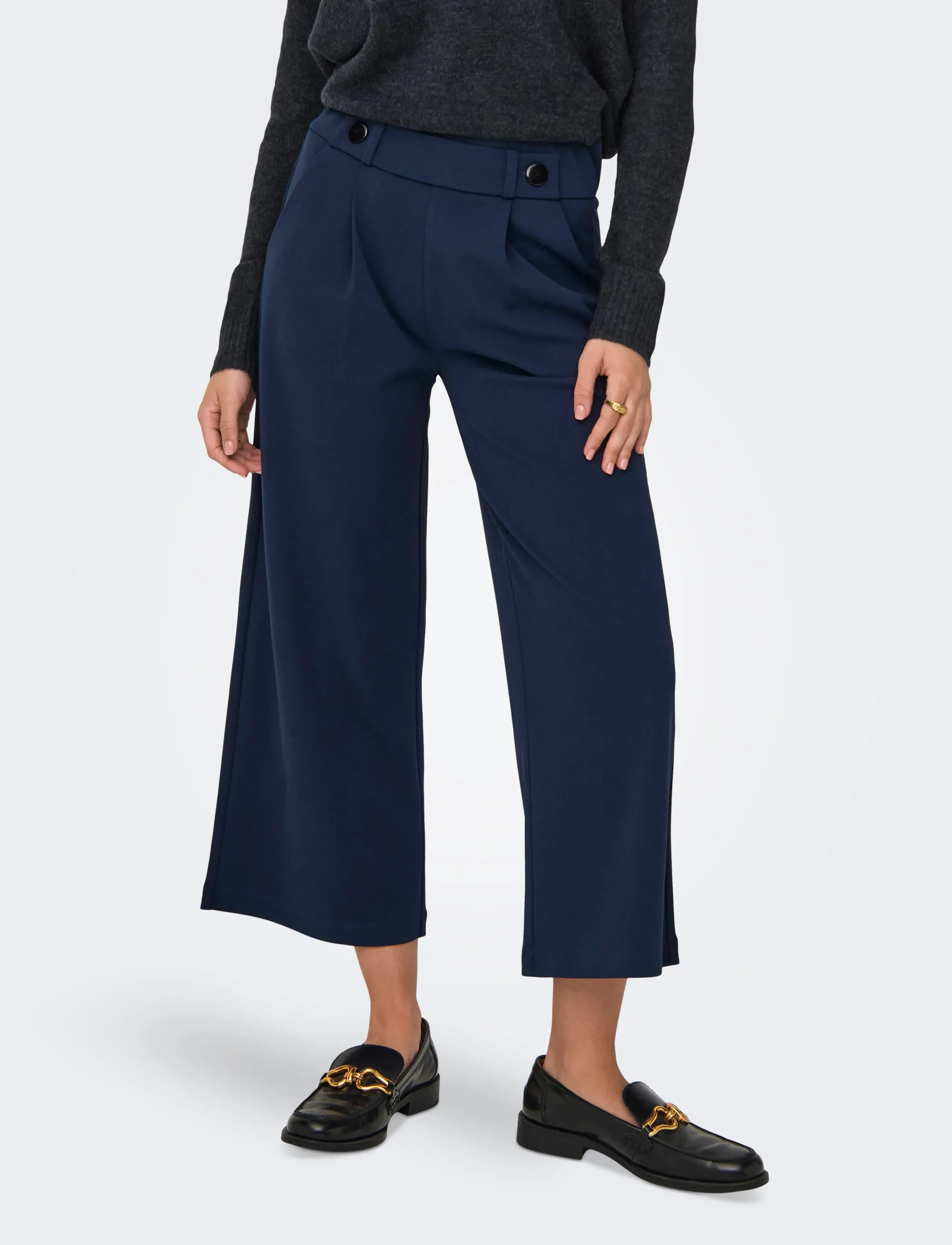 JDY JDYGEGGO LIFE NEW ANCLE PANTS JRS NOOS - Byxor - BLACK IRIS / navy