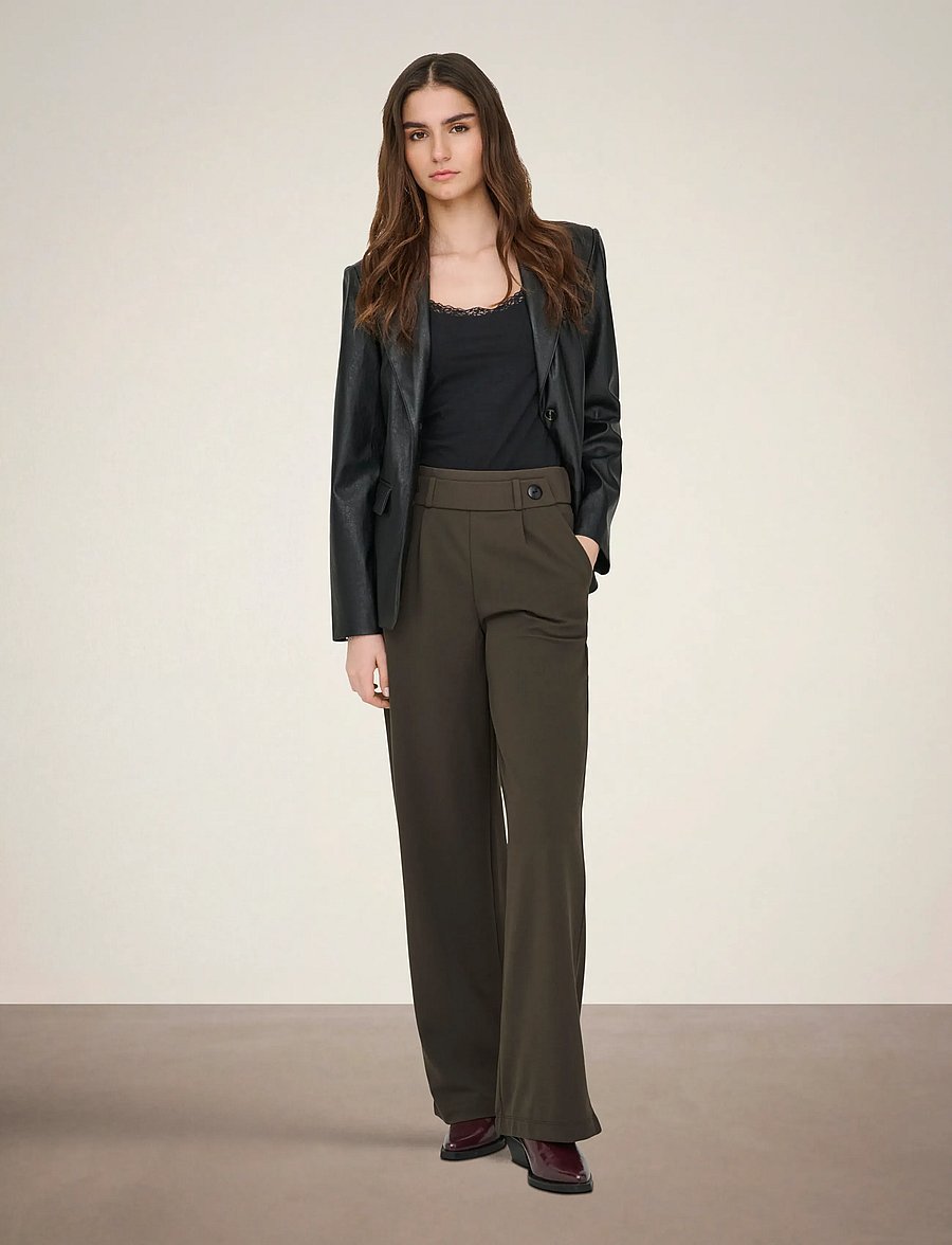 JDY - JDYGEGGO LIFE NEW LONG PANT JRS NOOS - anzugshosen - chocolate brown - 4